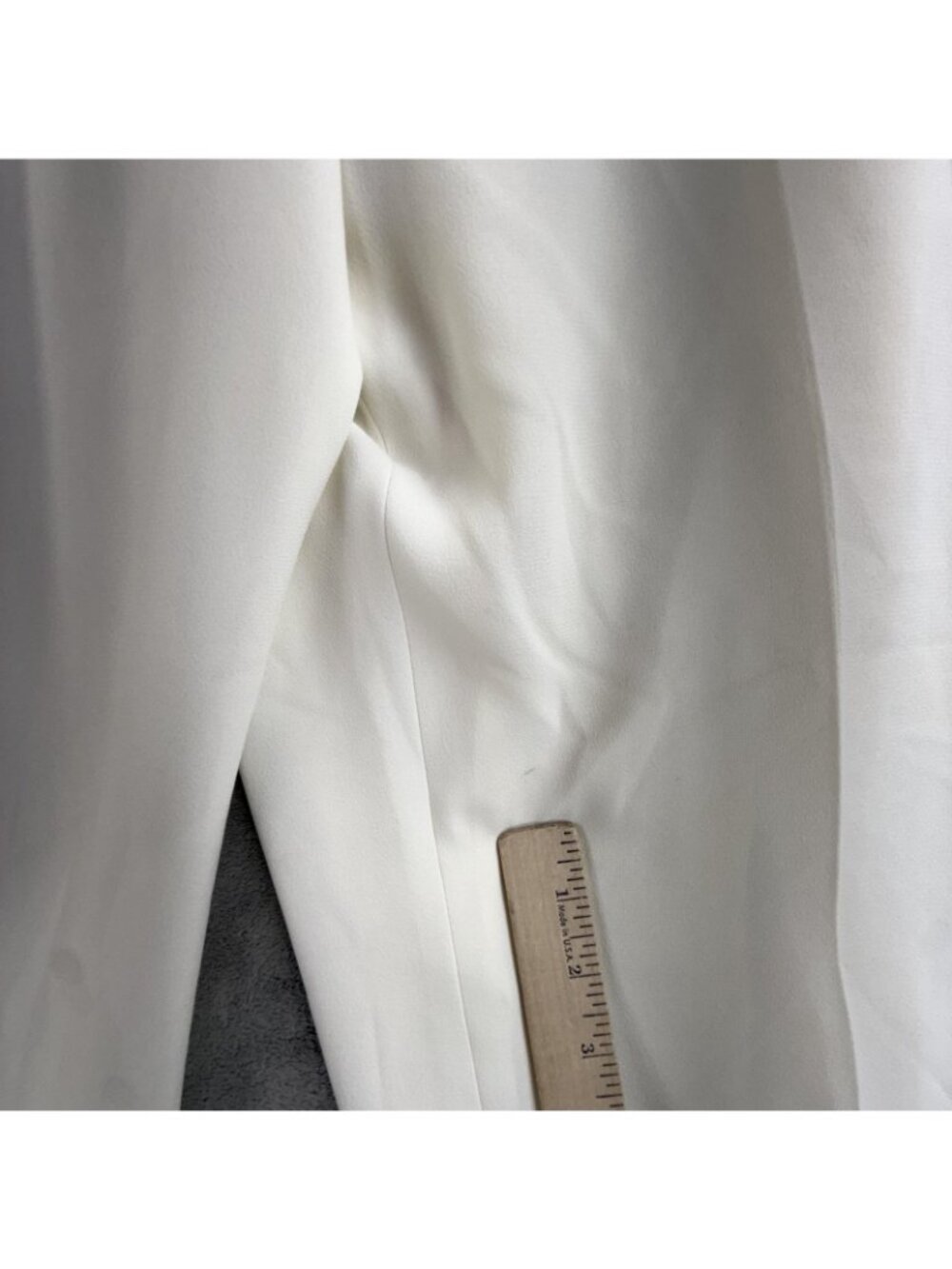 Vintage Criscione Dress Pants Womens Medium White Crepe Pleated Tapered USA Made - Picture 6 of 16